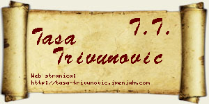 Tasa Trivunović vizit kartica